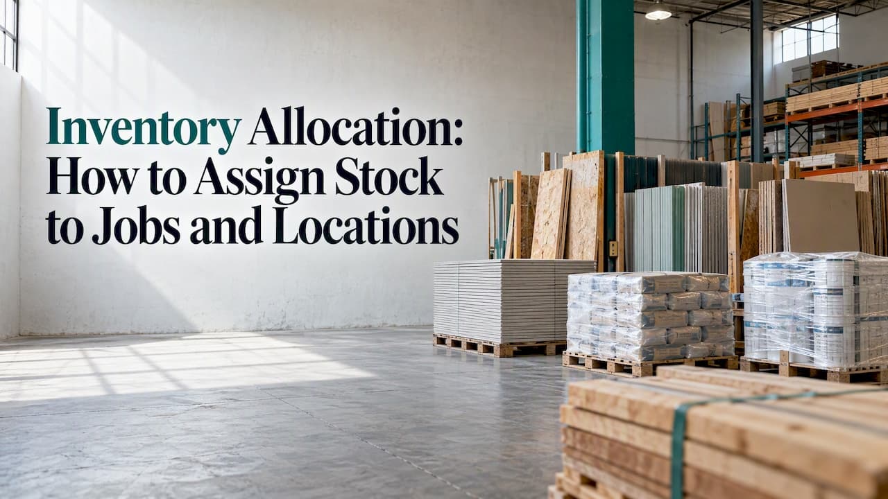 Inventory Allocation: How to Assign Stock to Jobs and Locations